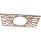 Ekena Millwork Hoover Wood Fretwork Pierced Ceiling Medallion, Wood (Paint Grade), 26"W x 13"H x 9 5/8"ID x 3/8"T CMWP26X13X0375HOMF - alternate 4